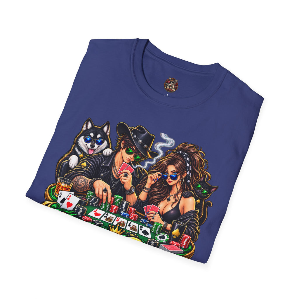 Poker Night Graphic T‑Shirt — "Check Raise Every Street"