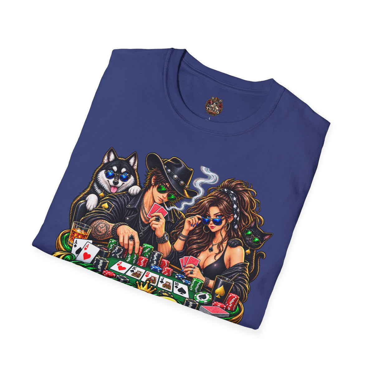 Poker Night Graphic T‑Shirt — "Check Raise Every Street"