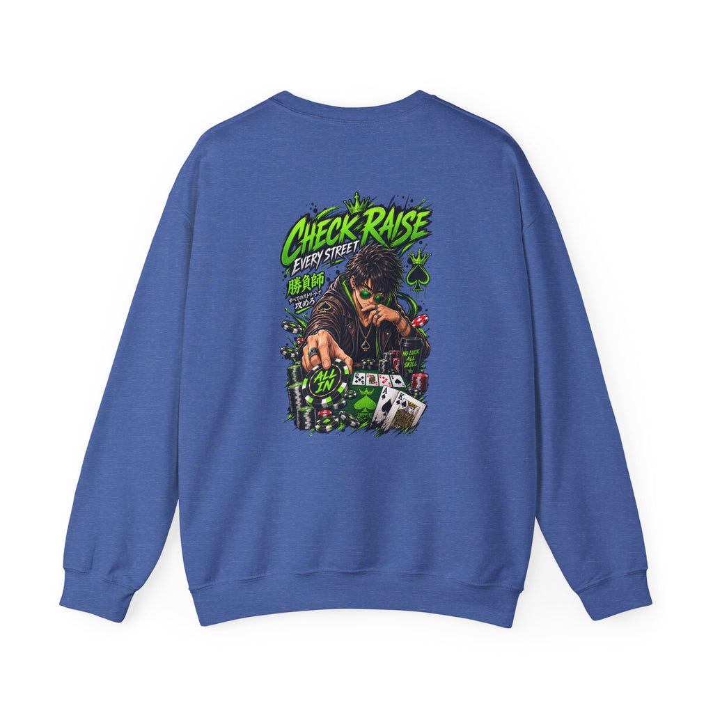 Poker Anime Check Raise Crewneck Sweatshirt
