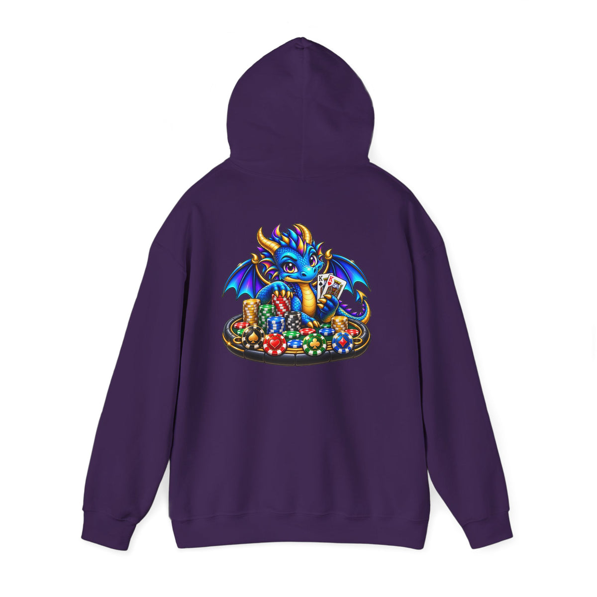 My Lucky Dragon Hoodie — Cute Blue Dragon Poker Graphic