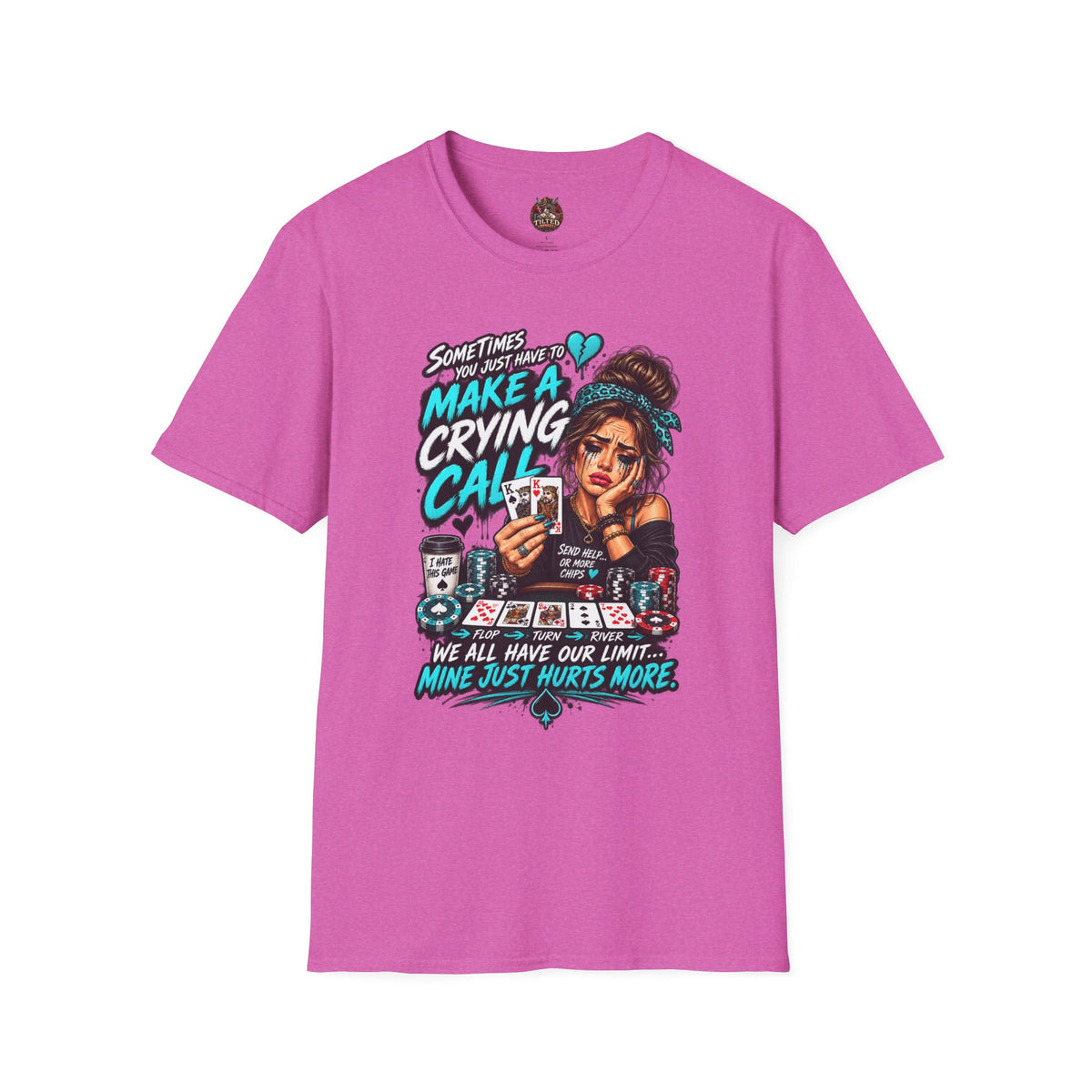 Crying Call Graphic Poker Tee