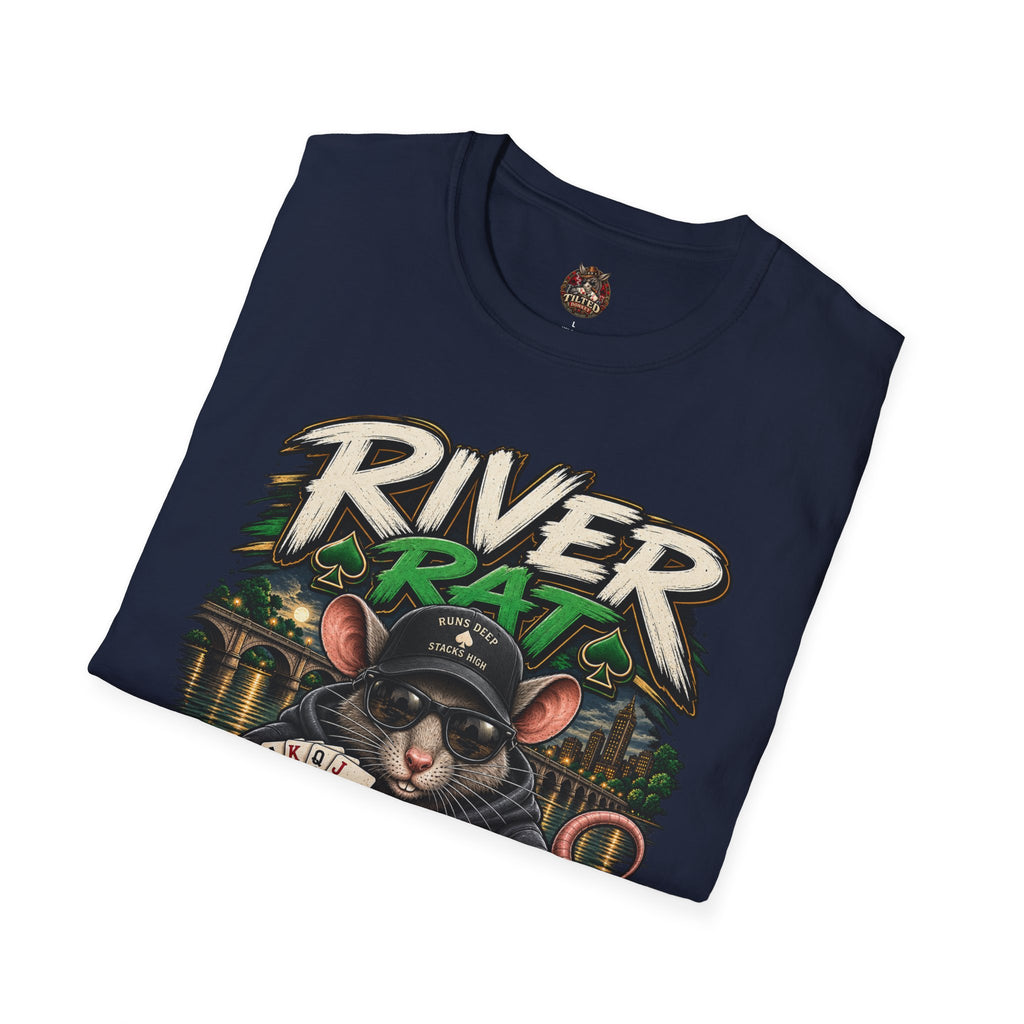 River Rat T-Shirt — 'River Rat' Graphic Tee with Playing Cards (Read It. Feel It. Take It.)