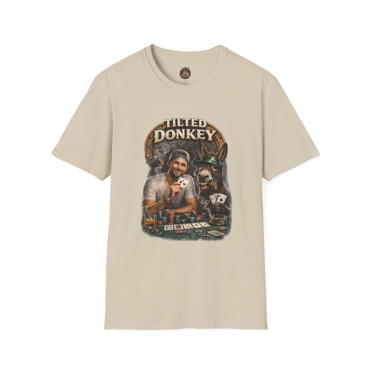 Tilted Donkey Poker T-Shirt —Donkey and Dude