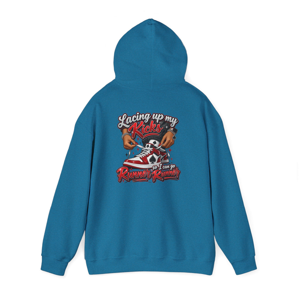 Runner Runner Racing Hoodie - "Lady Kicks" Sneaker & Skull Streetwear Hoodie