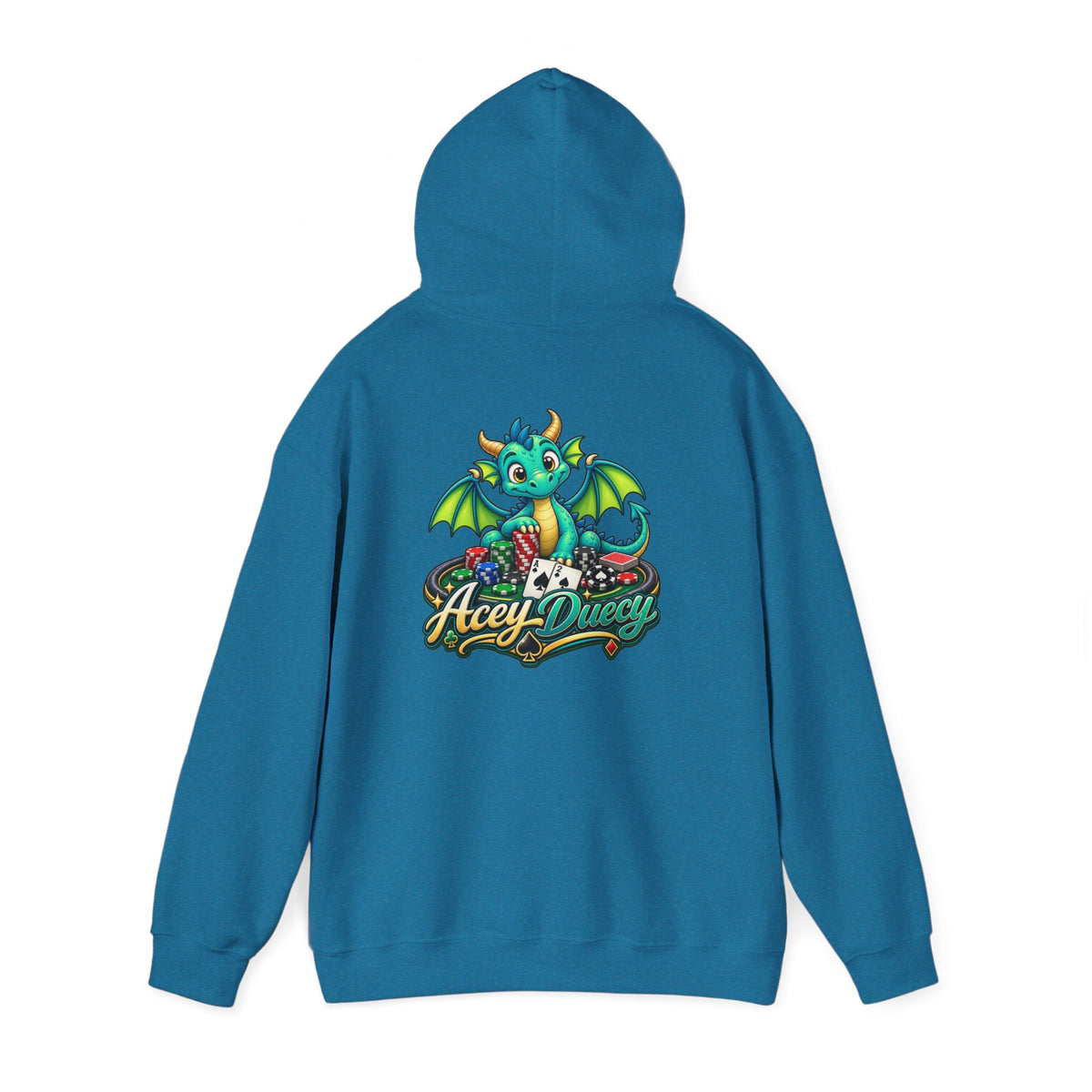 “Acey Duecy” Graphic Green Dragon Poker Pullover