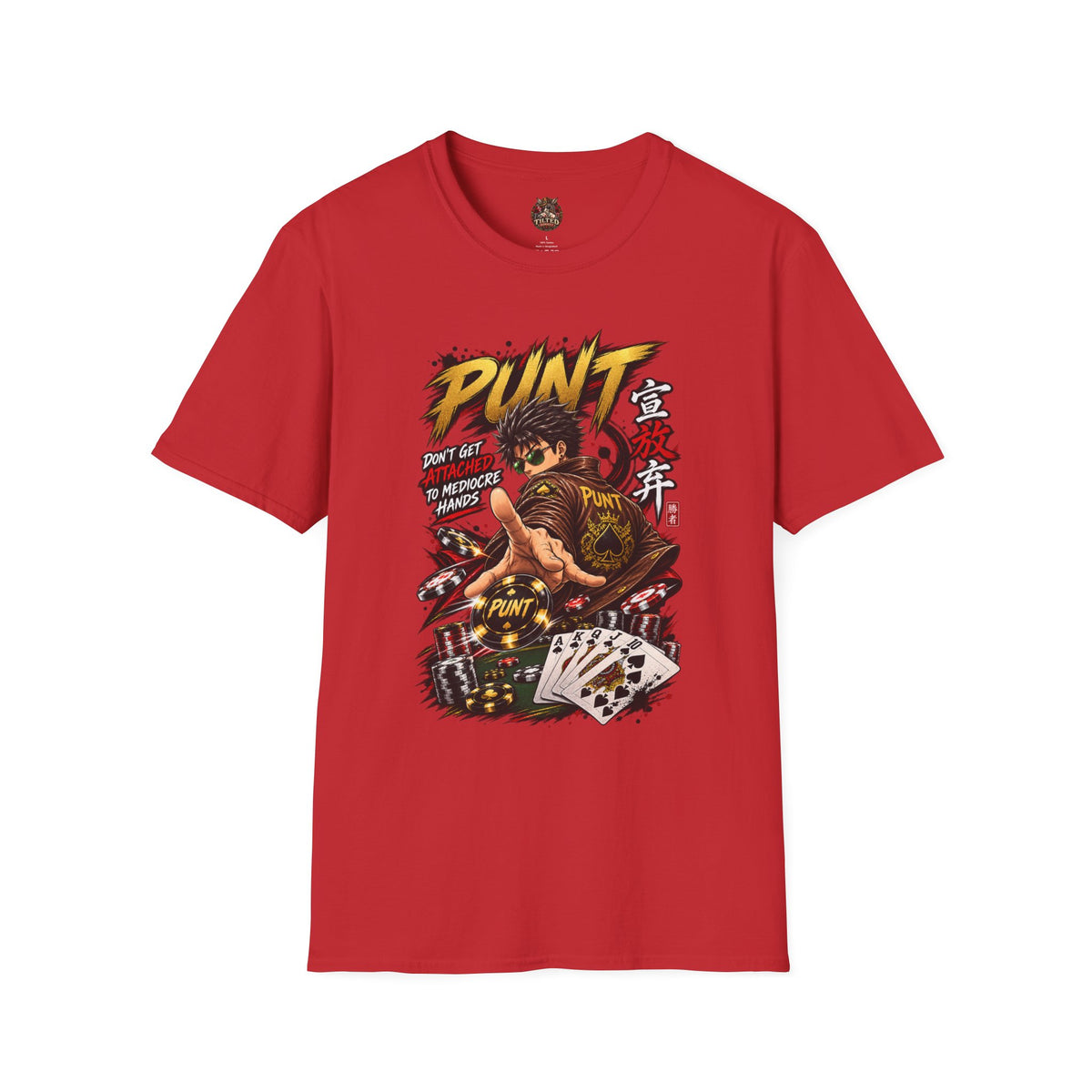 Poker Punt Anime Graphic Tee