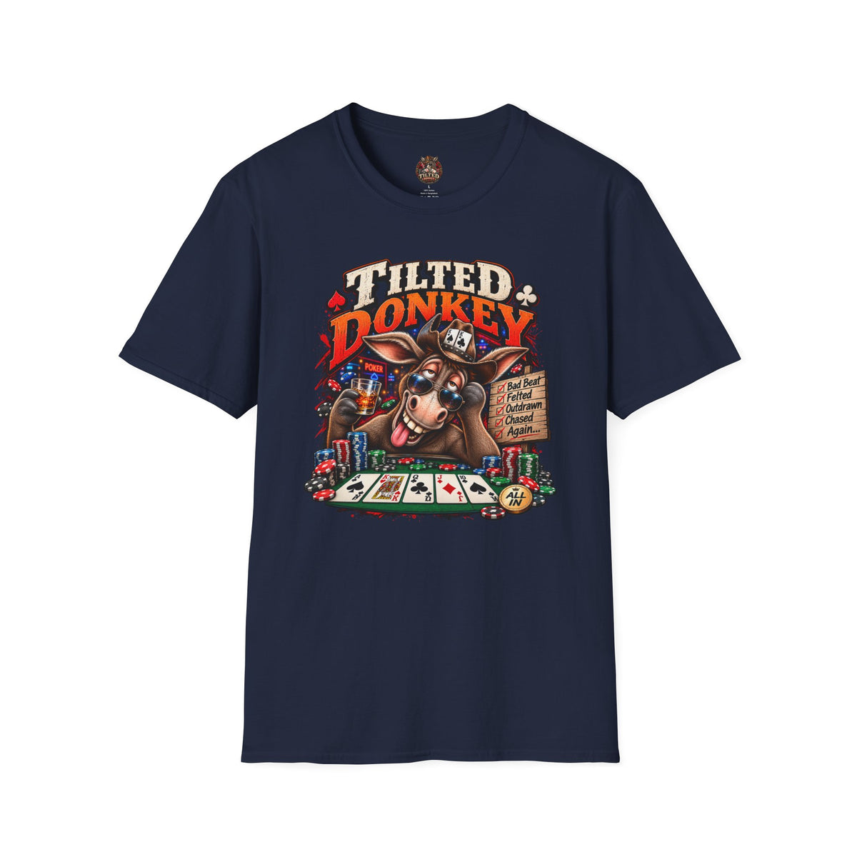 Tilted Donkey Brand Poker T-Shirt