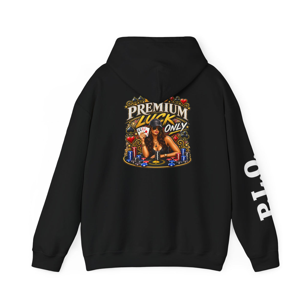 "Premium Luck Only" Women's Pinup Graphic Hoodie