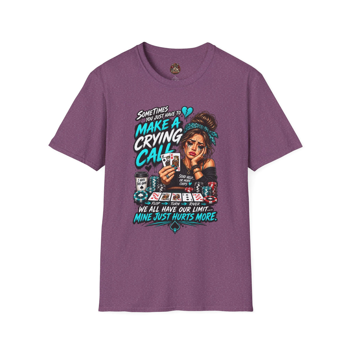 Crying Call Graphic Poker Tee