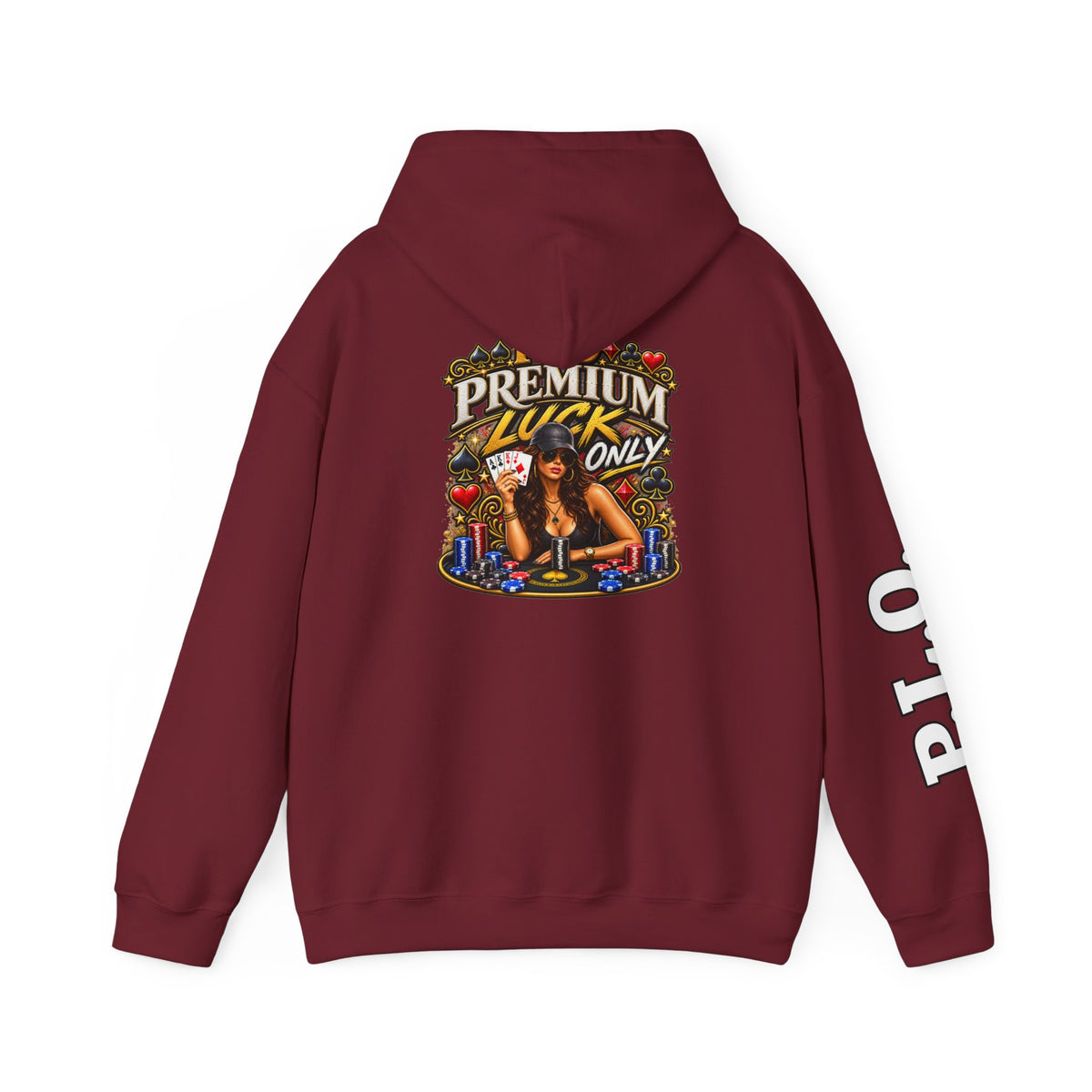 "Premium Luck Only" Women's Pinup Graphic Hoodie