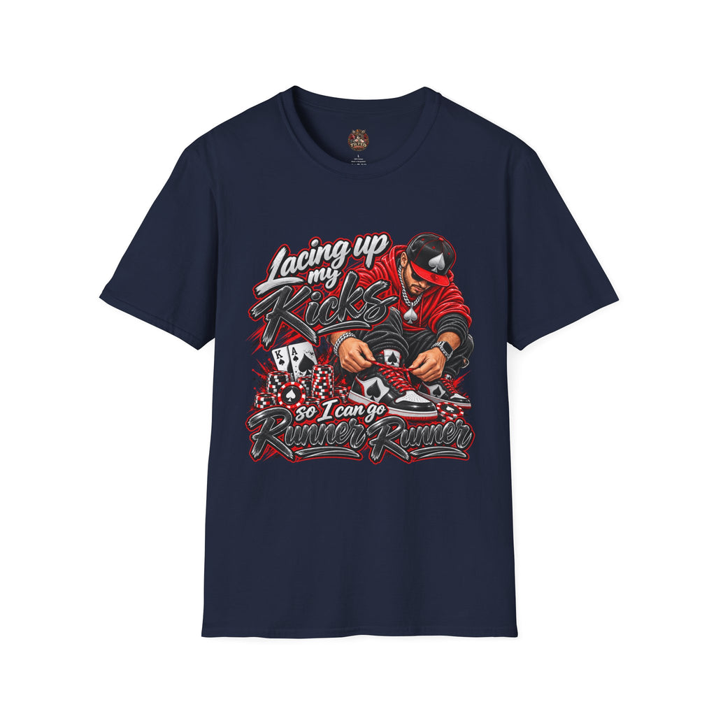 Lacing Up My Kicks Graphic T-Shirt — Sneakerhead/Poker Style Tee