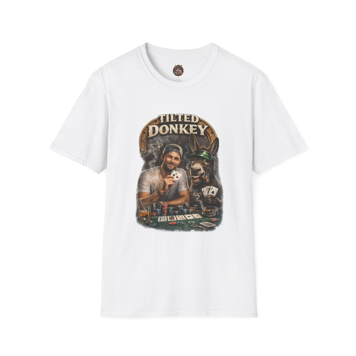 Tilted Donkey Poker T-Shirt —Donkey and Dude