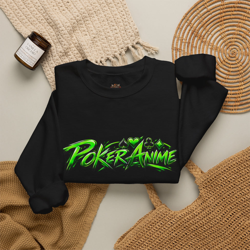 Poker Anime Check Raise Crewneck Sweatshirt