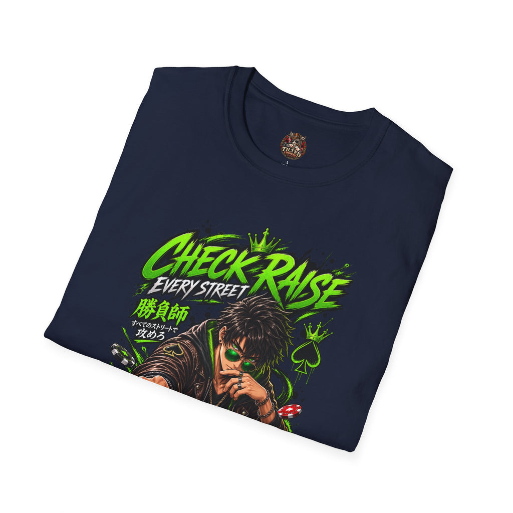 Anime Check Raise Poker Player T-Shirt