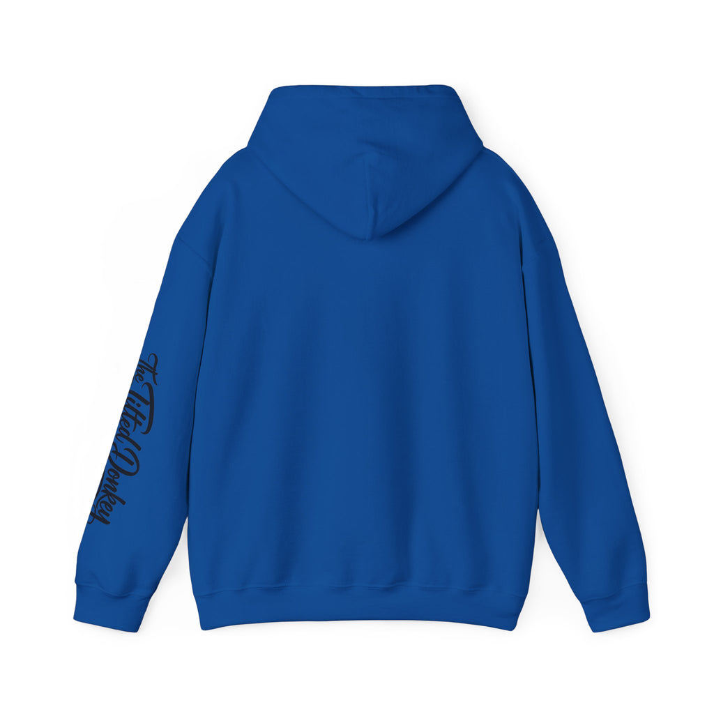 Vintage Tilted Donkey Poker Graphic Hooded Sweatshirt