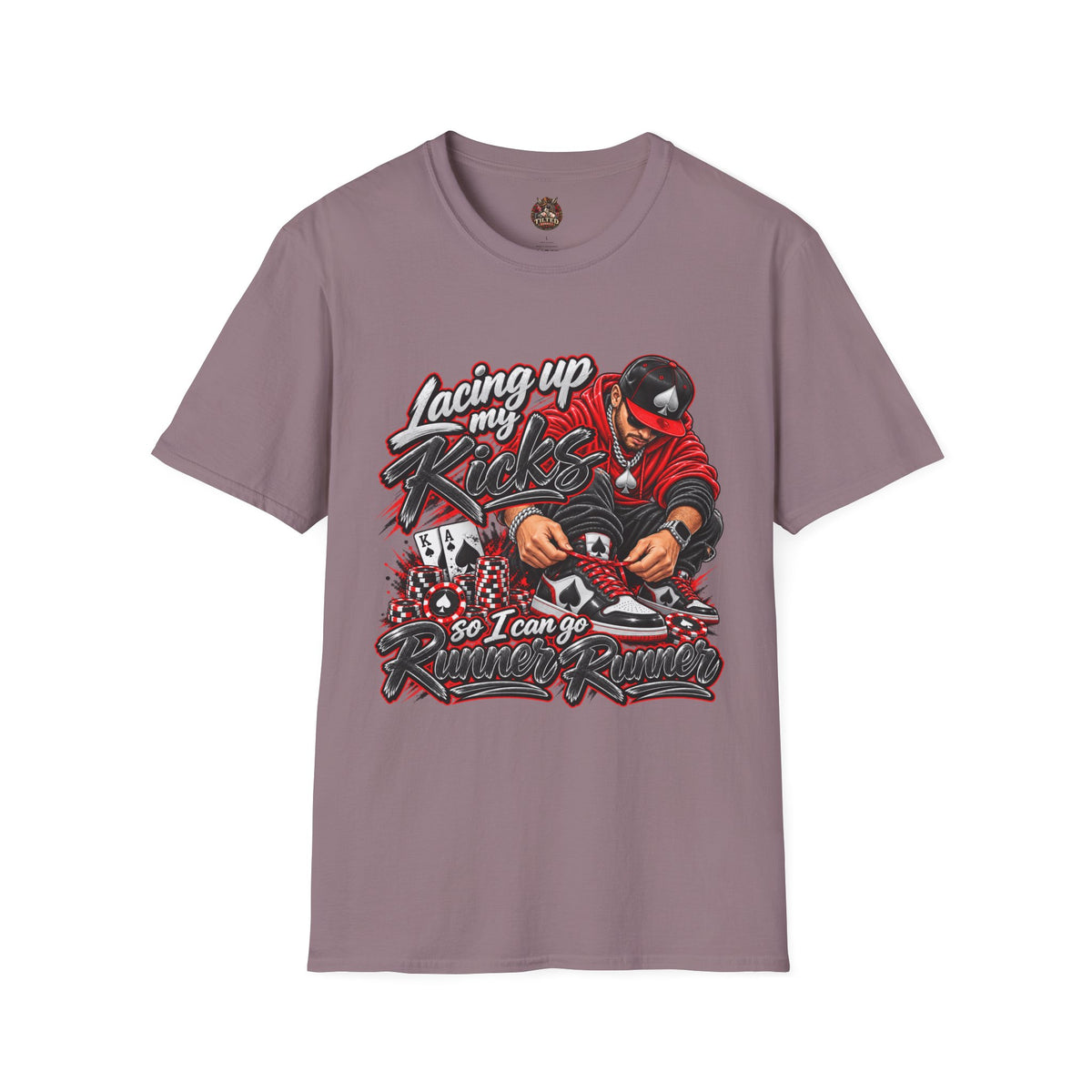 Lacing Up My Kicks Graphic T-Shirt — Sneakerhead/Poker Style Tee