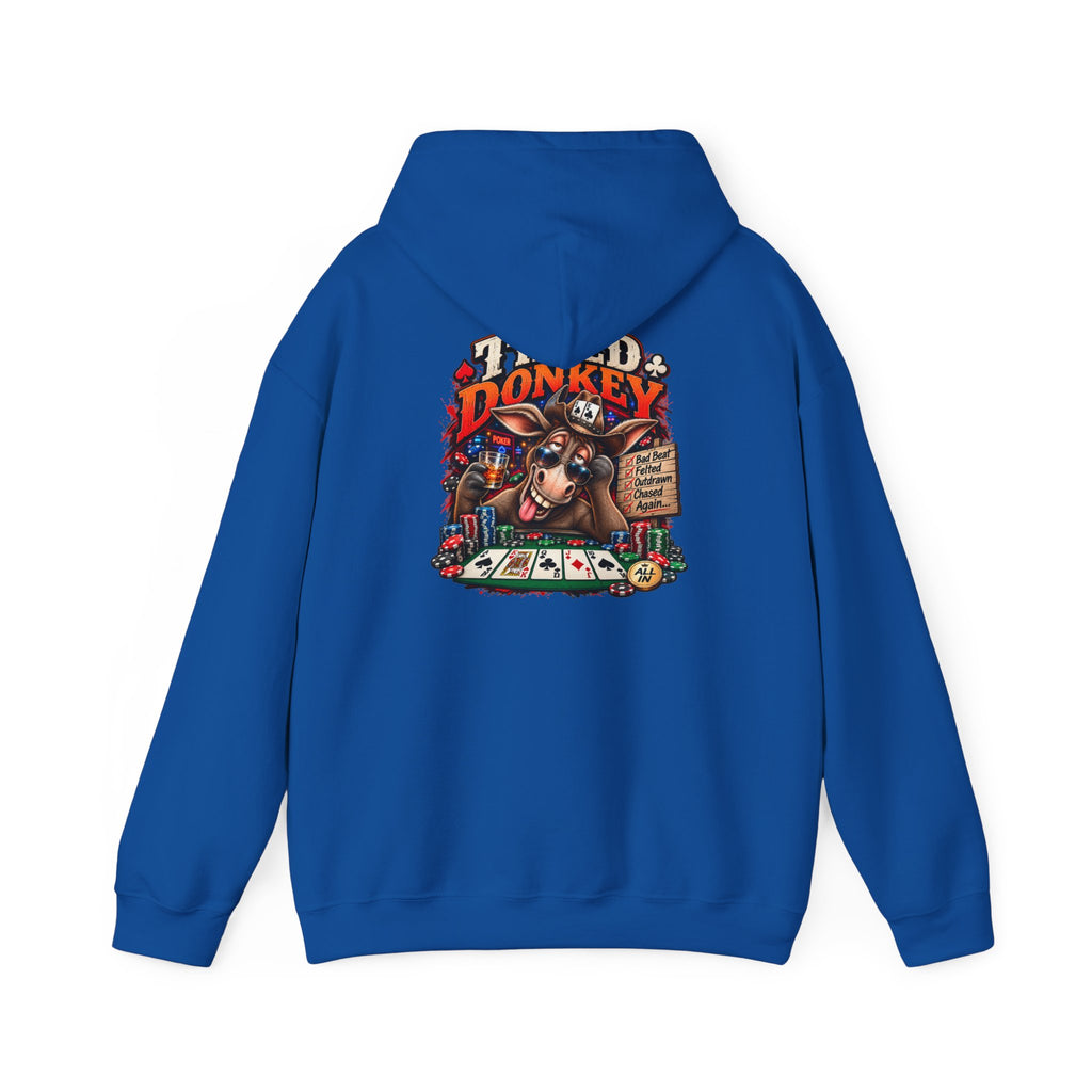 The Tilted Donkey Hoodie – Vintage Poker Donkey Graphic Pullover