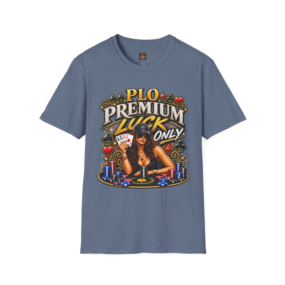 PLO Premium Luck T-Shirt — Poker Graphic Tee