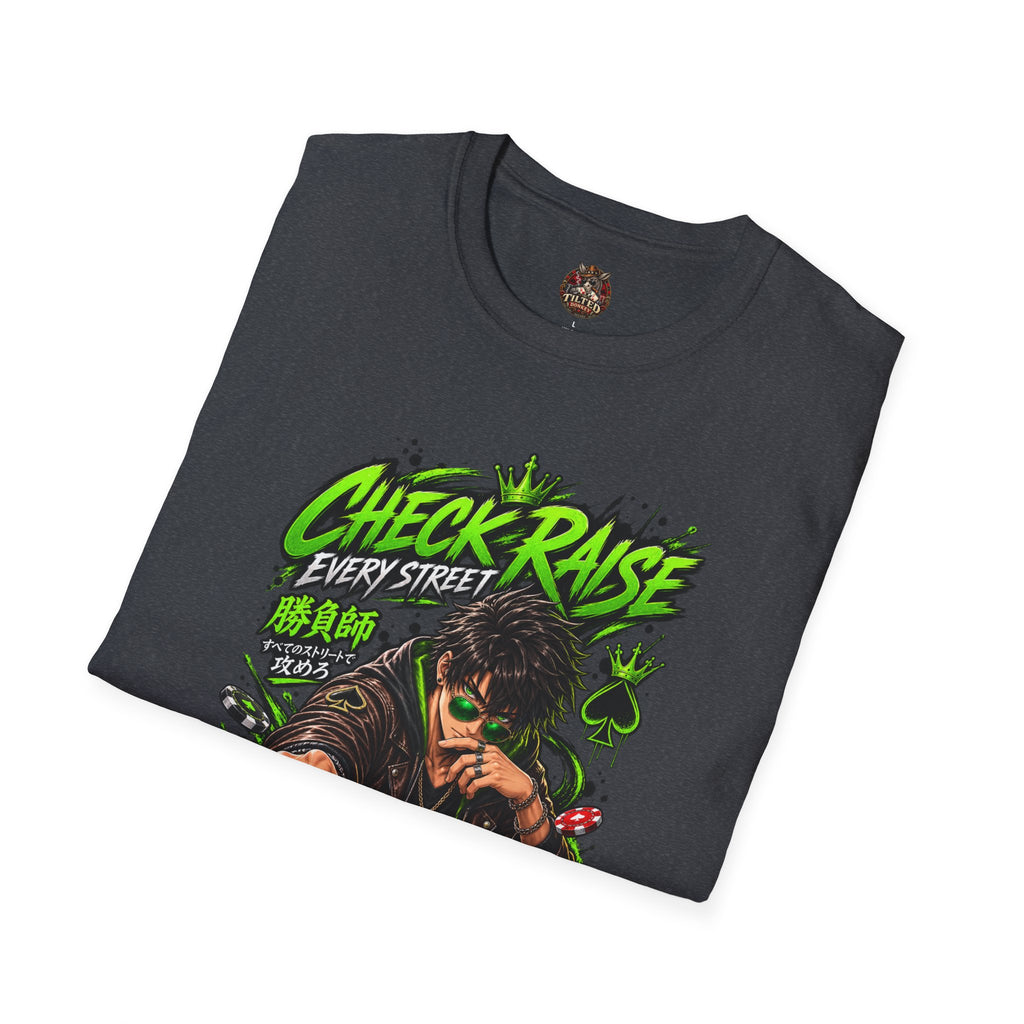 Anime Check Raise Poker Player T-Shirt