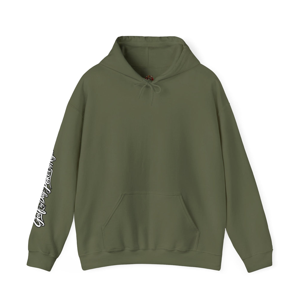 Golf Caddy/Poker Donkey Hoodie — Graphic Sleeve Script