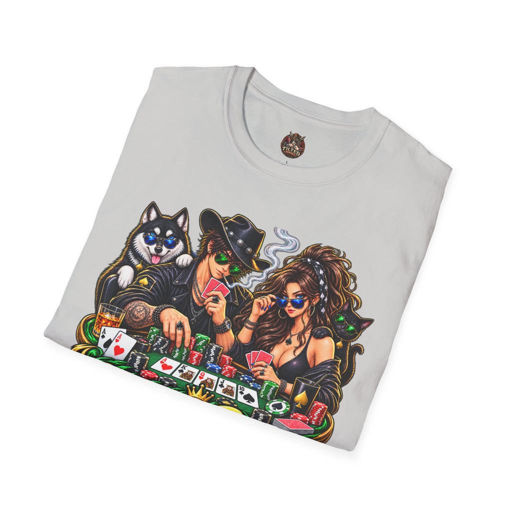 Poker Night Graphic T‑Shirt — "Check Raise Every Street"