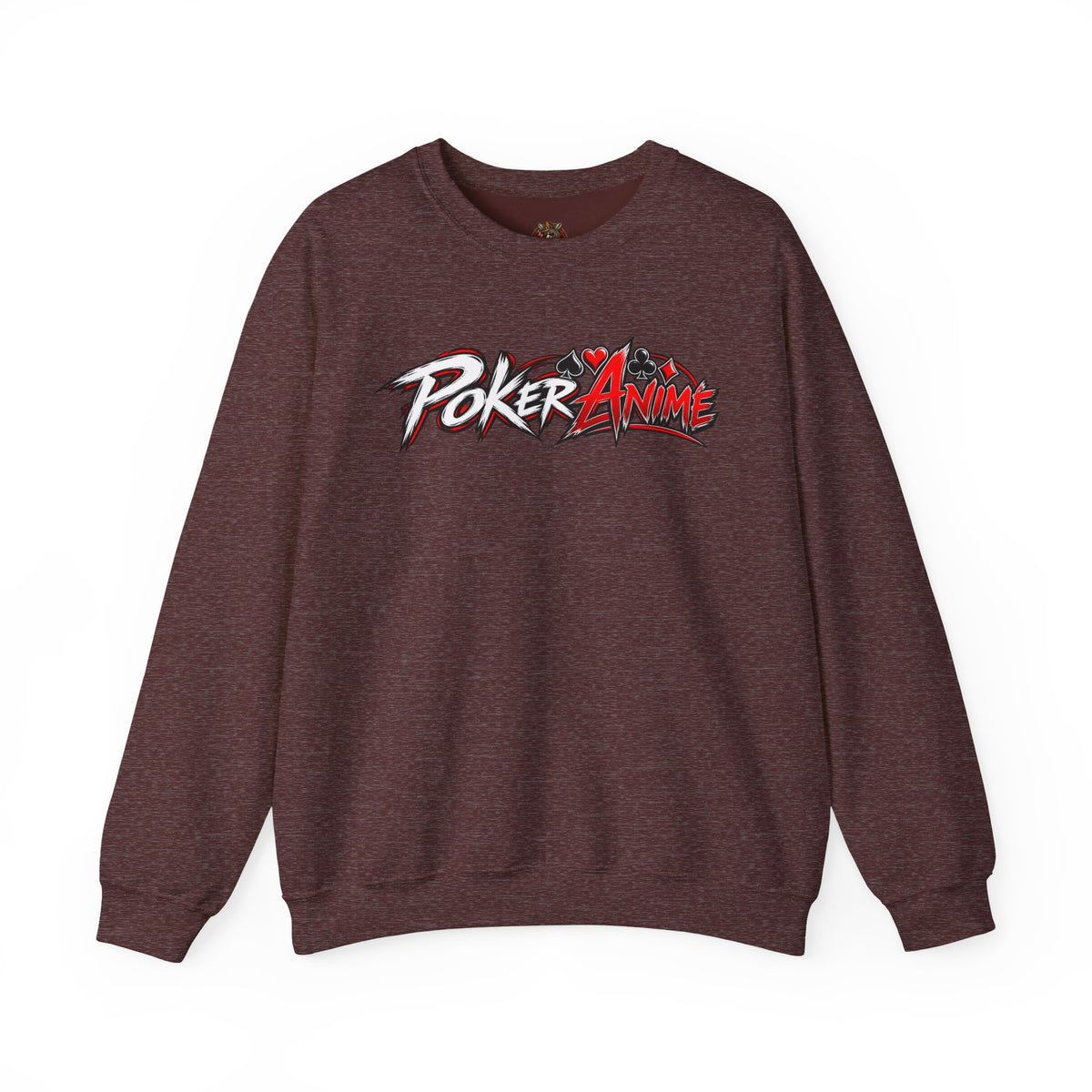 Poker Anime Crewneck Sweatshirt — "Play the Player, Not Your Cards" Graphic