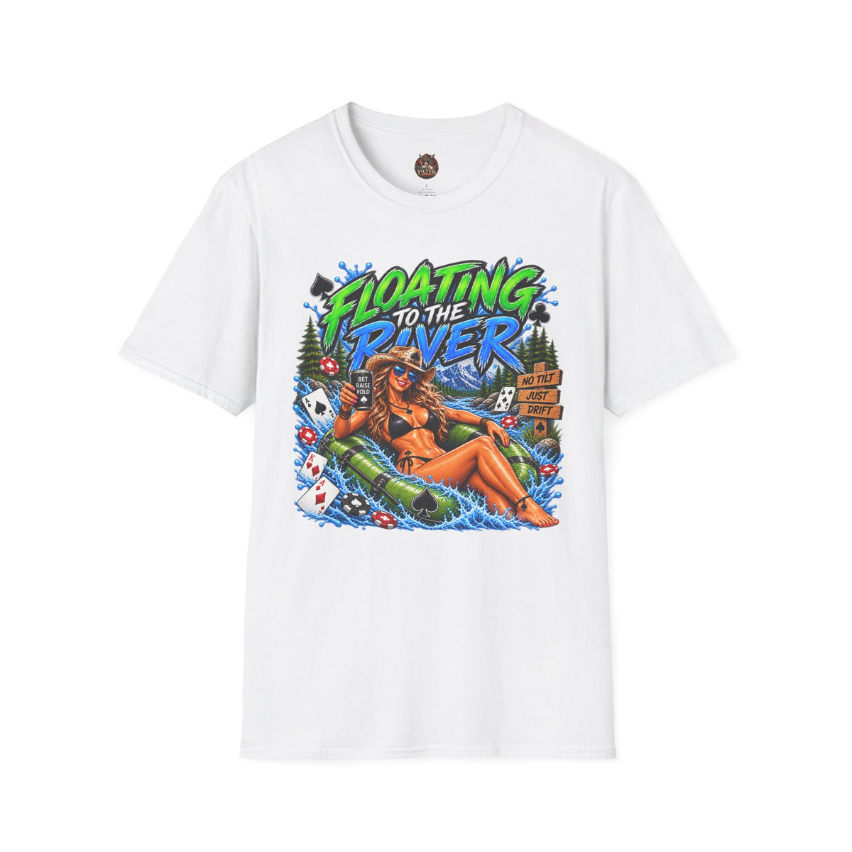 River Float T-Shirt — "Floating to the River"