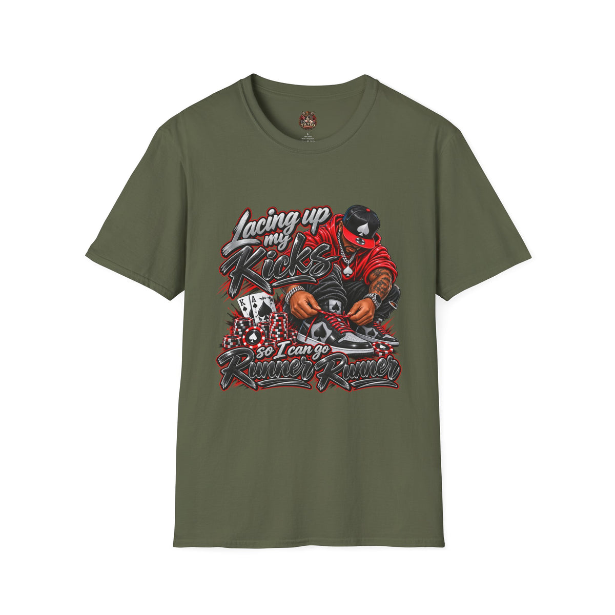 Streetwear T-Shirt — "Lacing Up My Kicks" Graphic Tee