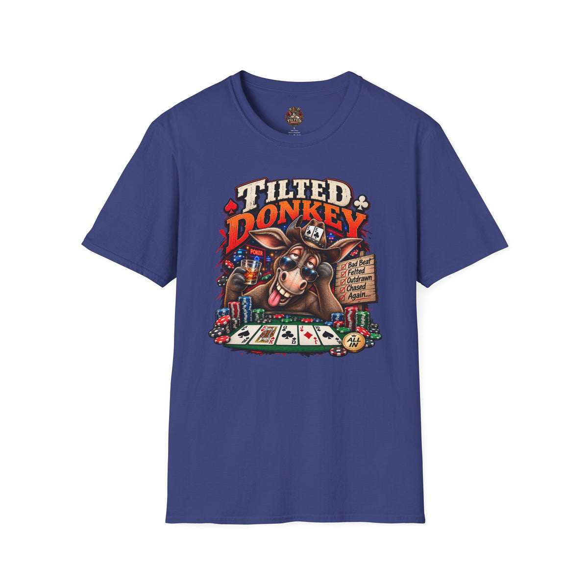 Tilted Donkey Brand Poker T-Shirt