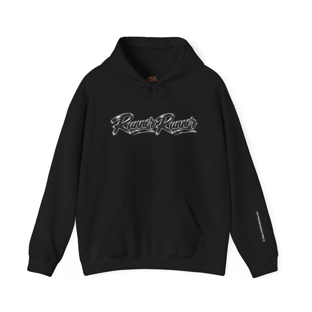 Poker-Inspired Streetwear Lace-up Graphic Hoodie