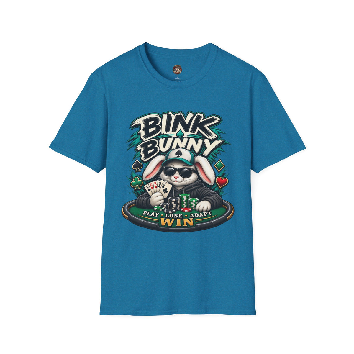 Bink Bunny Poker T-Shirt — Cool Gamer Graphic Tee
