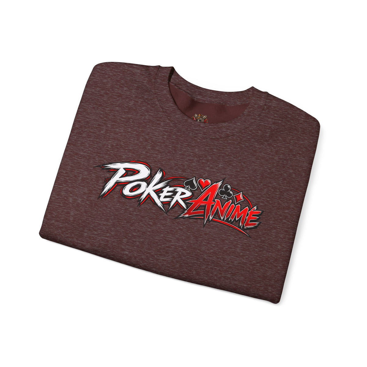 Poker Anime Crewneck Sweatshirt — "Play the Player, Not Your Cards" Graphic