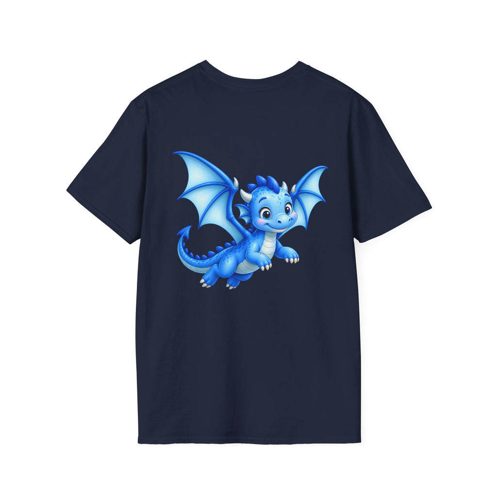 Blue Baby Dragon T-Shirt — Cute Cartoon Dragon Tee for Kids & Dragon Lovers