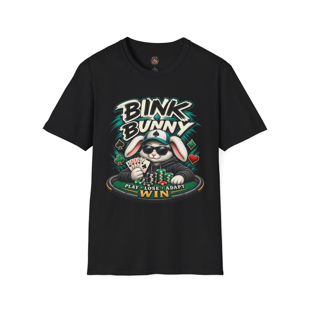 Bink Bunny Poker T-Shirt — Cool Gamer Graphic Tee
