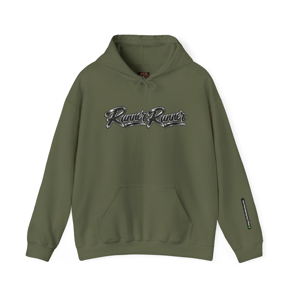 Poker-Inspired Streetwear Lace-up Graphic Hoodie