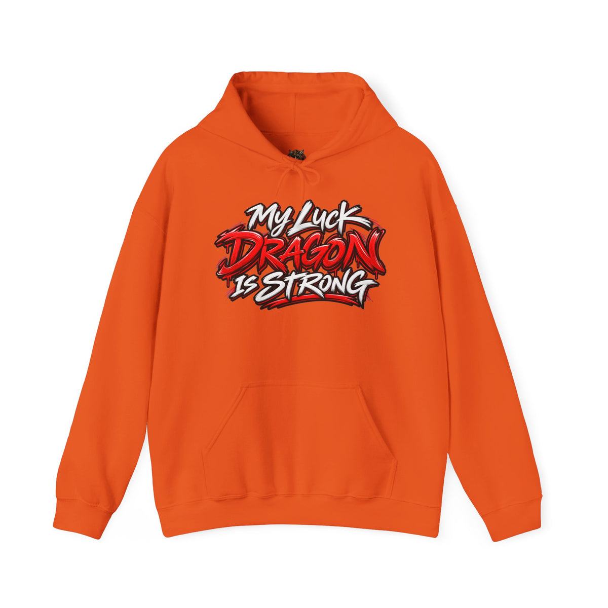 Dragon  Strength Hoodie — "My Luck Dragon Is Strong" Graphic POKER Pullover