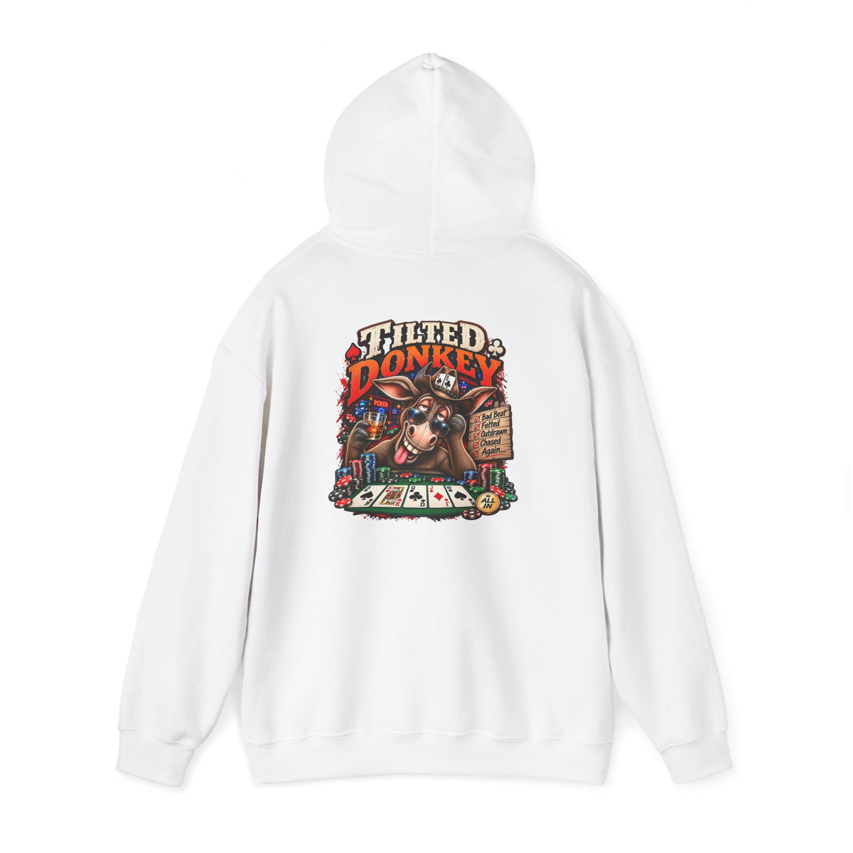 The Tilted Donkey Hoodie – Vintage Poker Donkey Graphic Pullover