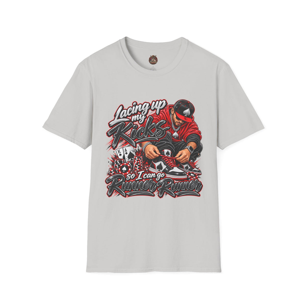 Lacing Up My Kicks Graphic T-Shirt — Sneakerhead/Poker Style Tee