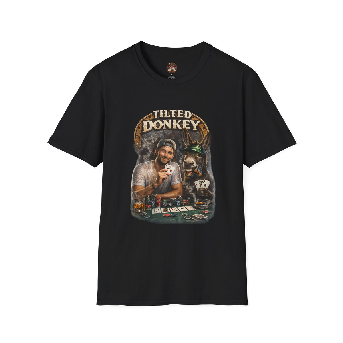 Tilted Donkey Poker T-Shirt —Donkey and Dude