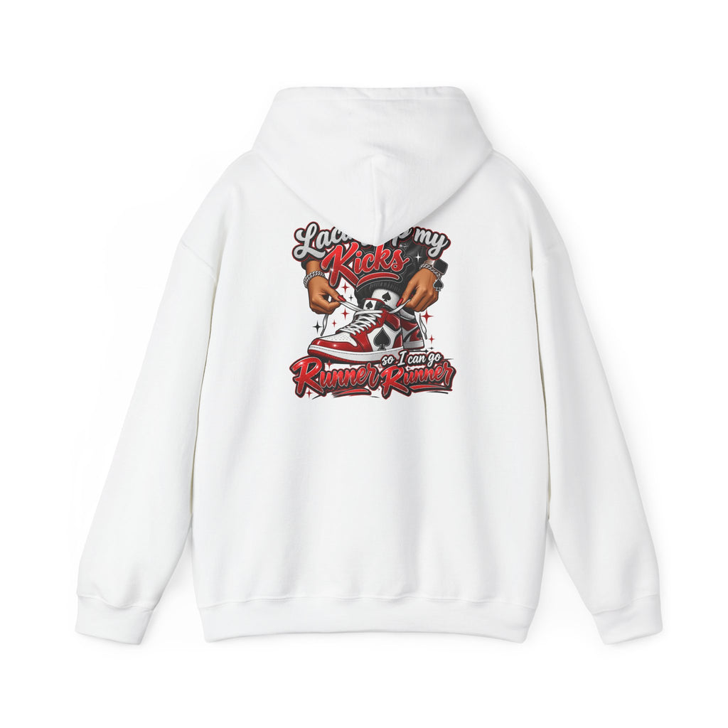 Runner Runner Racing Hoodie - "Lady Kicks" Sneaker & Skull Streetwear Hoodie