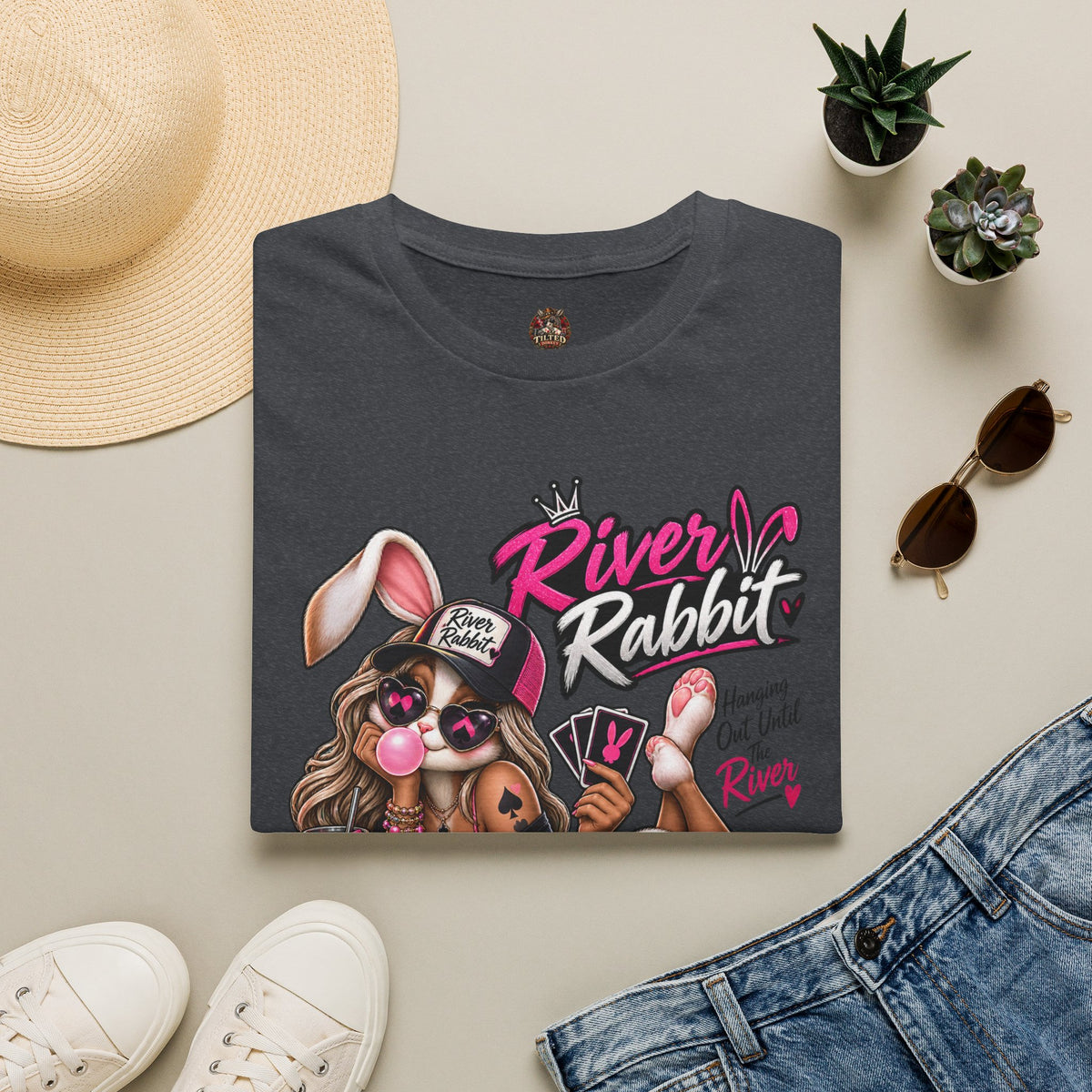 River Rabbit Poker T-Shirt