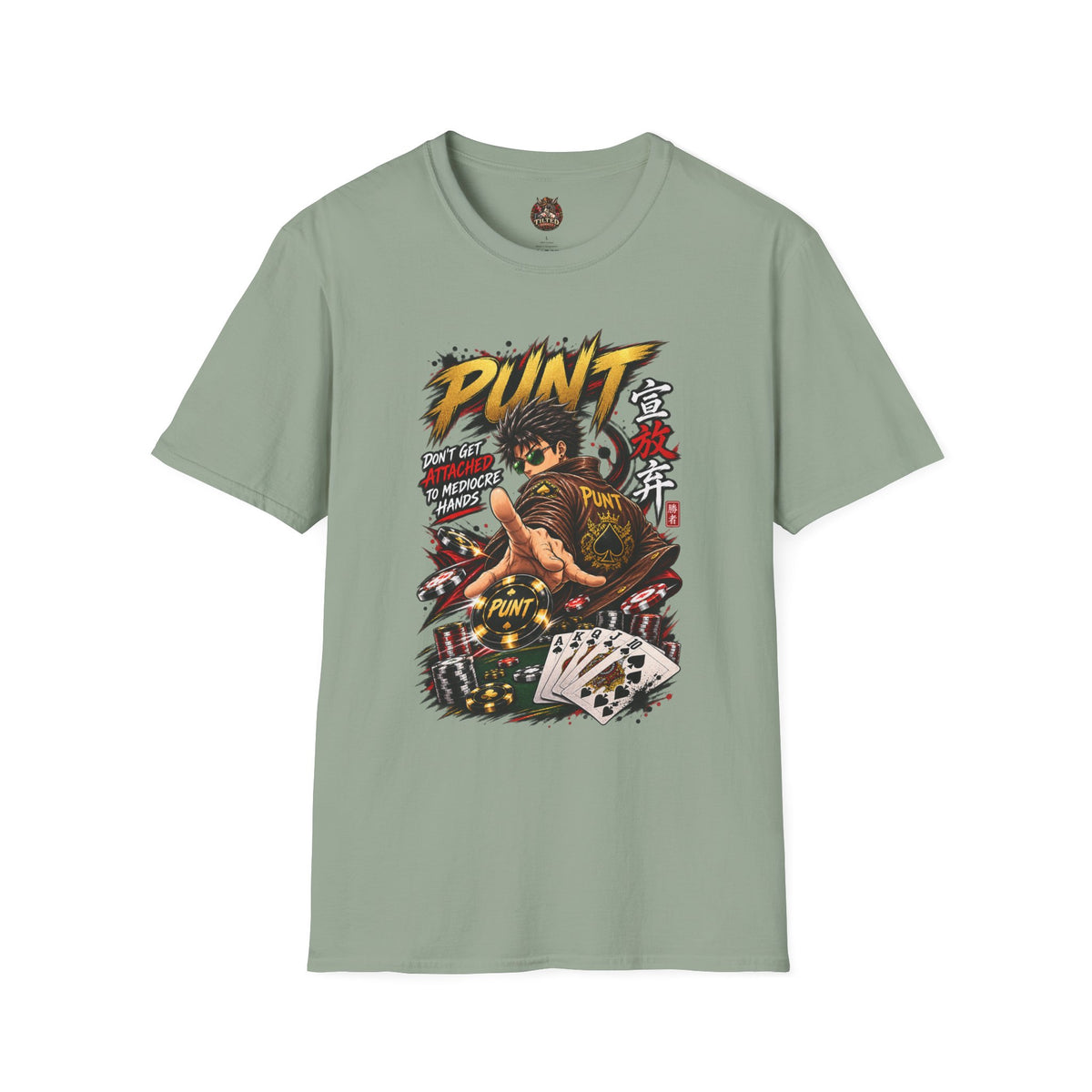 Poker Punt Anime Graphic Tee