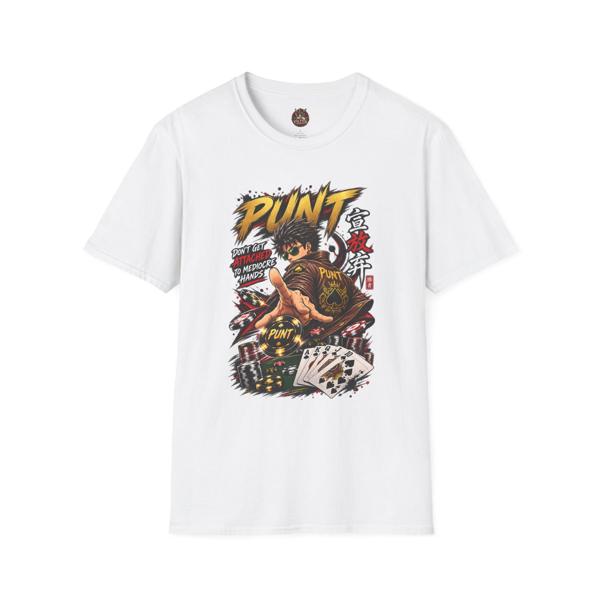 Poker Punt Anime Graphic Tee