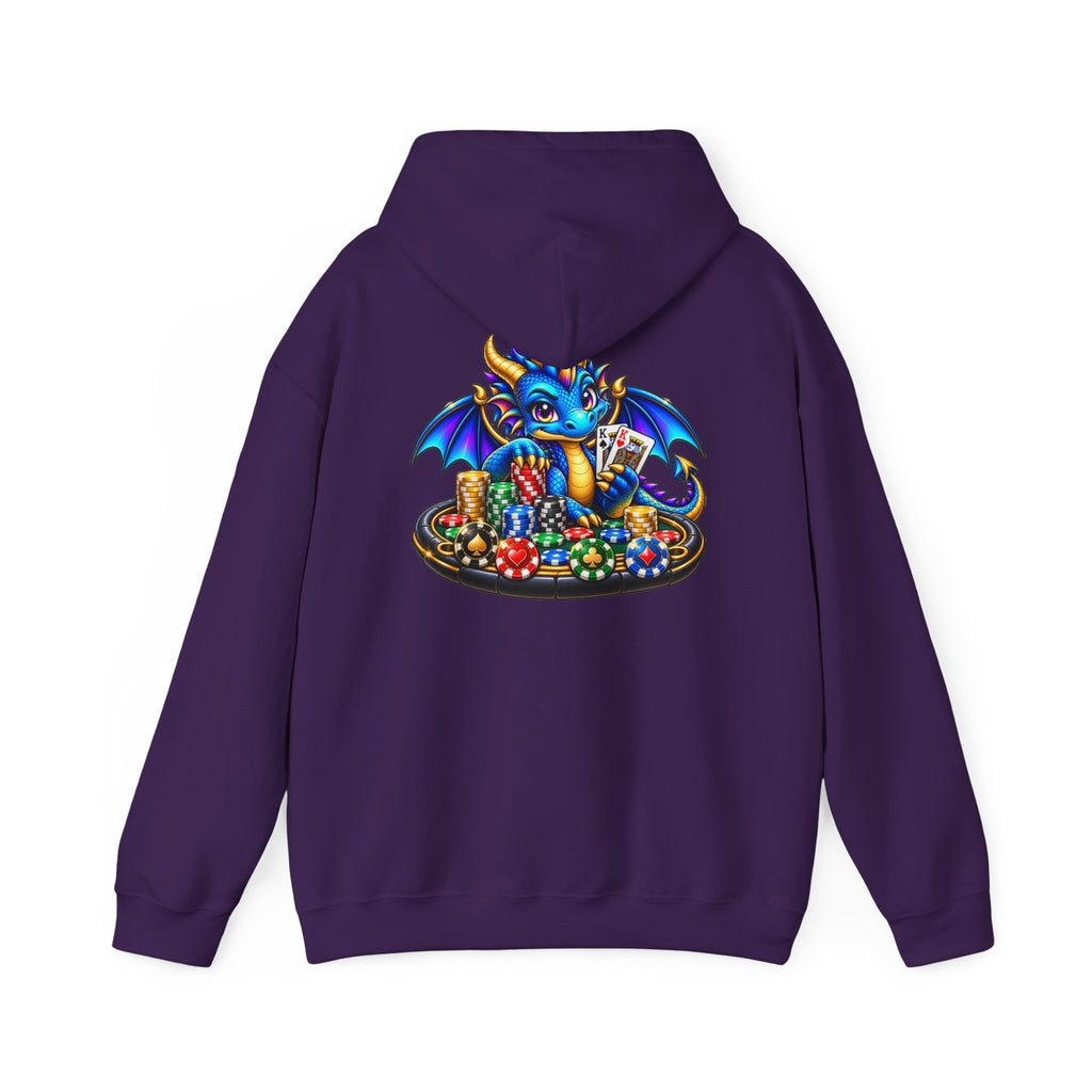 My Lucky Dragon Hoodie — Cute Blue Dragon Poker Graphic