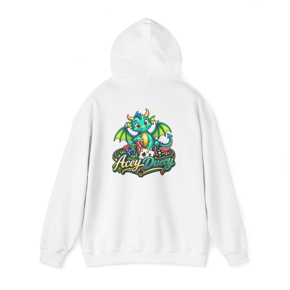 “Acey Duecy” Graphic Green Dragon Poker Pullover
