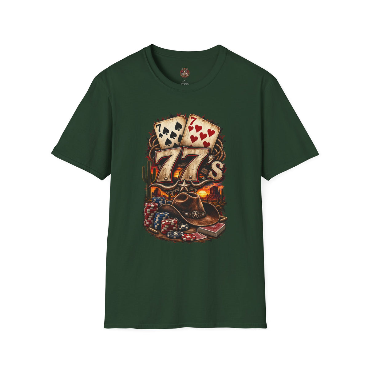Lucky 7s — Vintage Poker Cards Tee