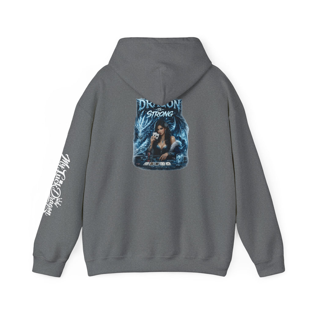 Dragon Strong Graphic Fantasy Dragon Poker Sweatshirt