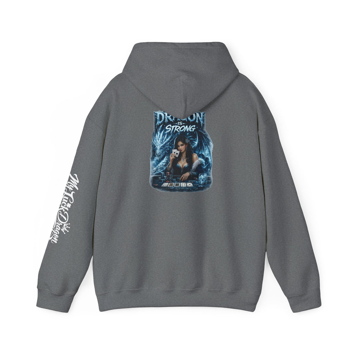Dragon Strong Graphic Fantasy Dragon Poker Sweatshirt