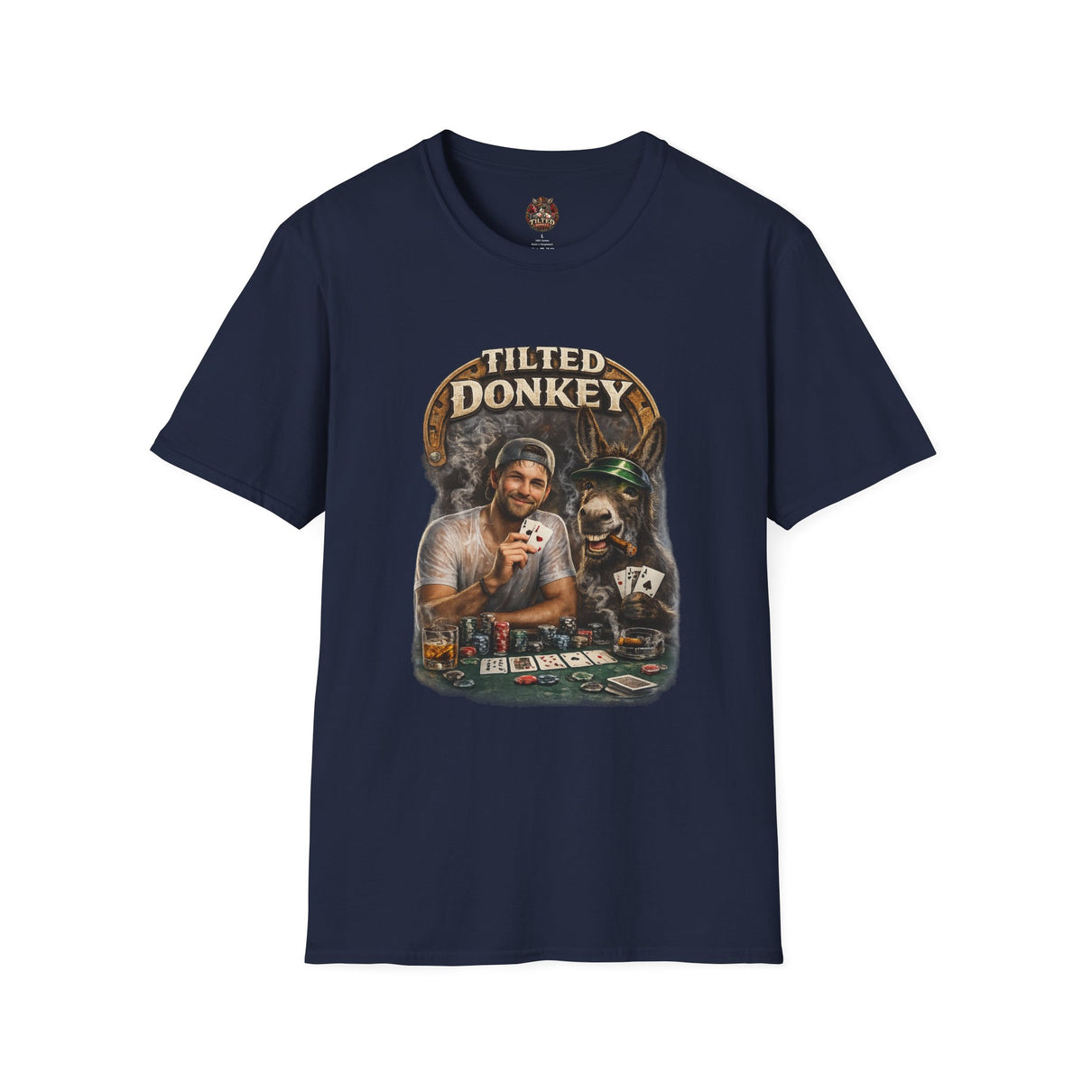Tilted Donkey Poker T-Shirt —Donkey and Dude