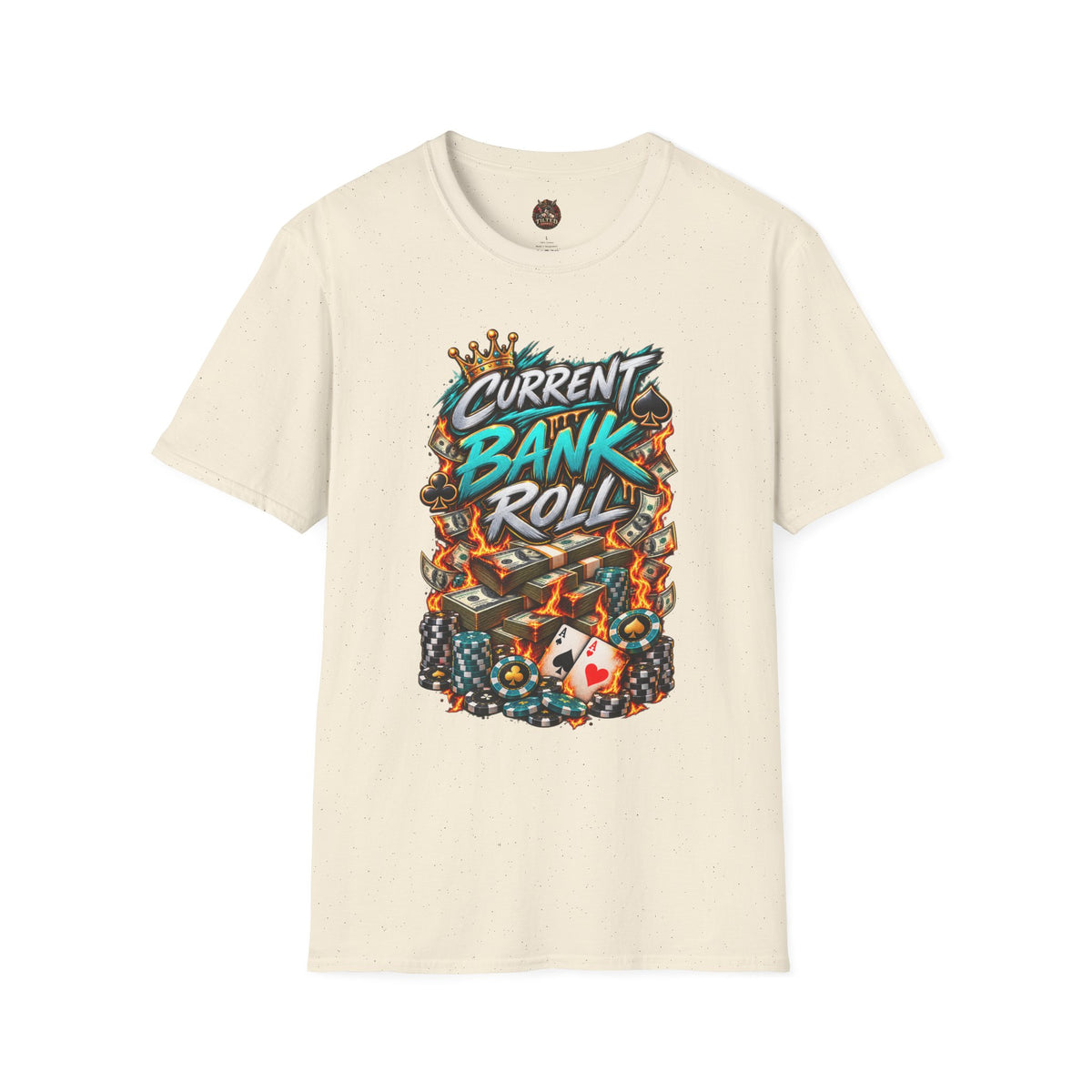 Bank Roll Graphic Poker T‑Shirt